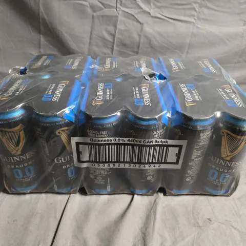 24 X CANS OF GUINNESS DRAUGHT 0.0% STOUT DRINKS 