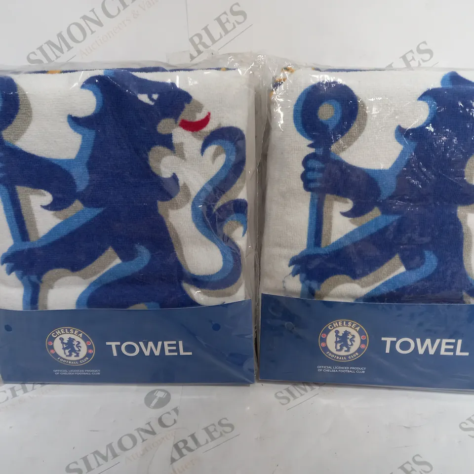 PAIR OF CHELSEA OFFICIALLY LICENSED PULSE BEACH TOWELS