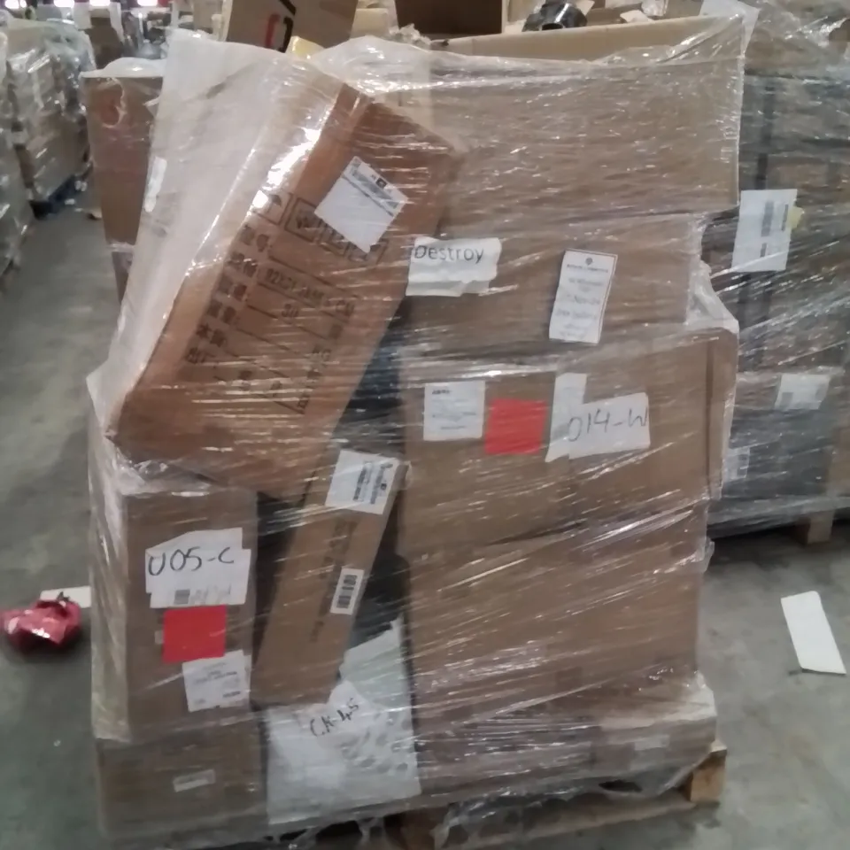 PALLET CONTAINING VARIOUS ASSORTED BOXED ITEMS TO INCLUDE: PORTABLE JUICE CUPS, CAR PARTS ECT