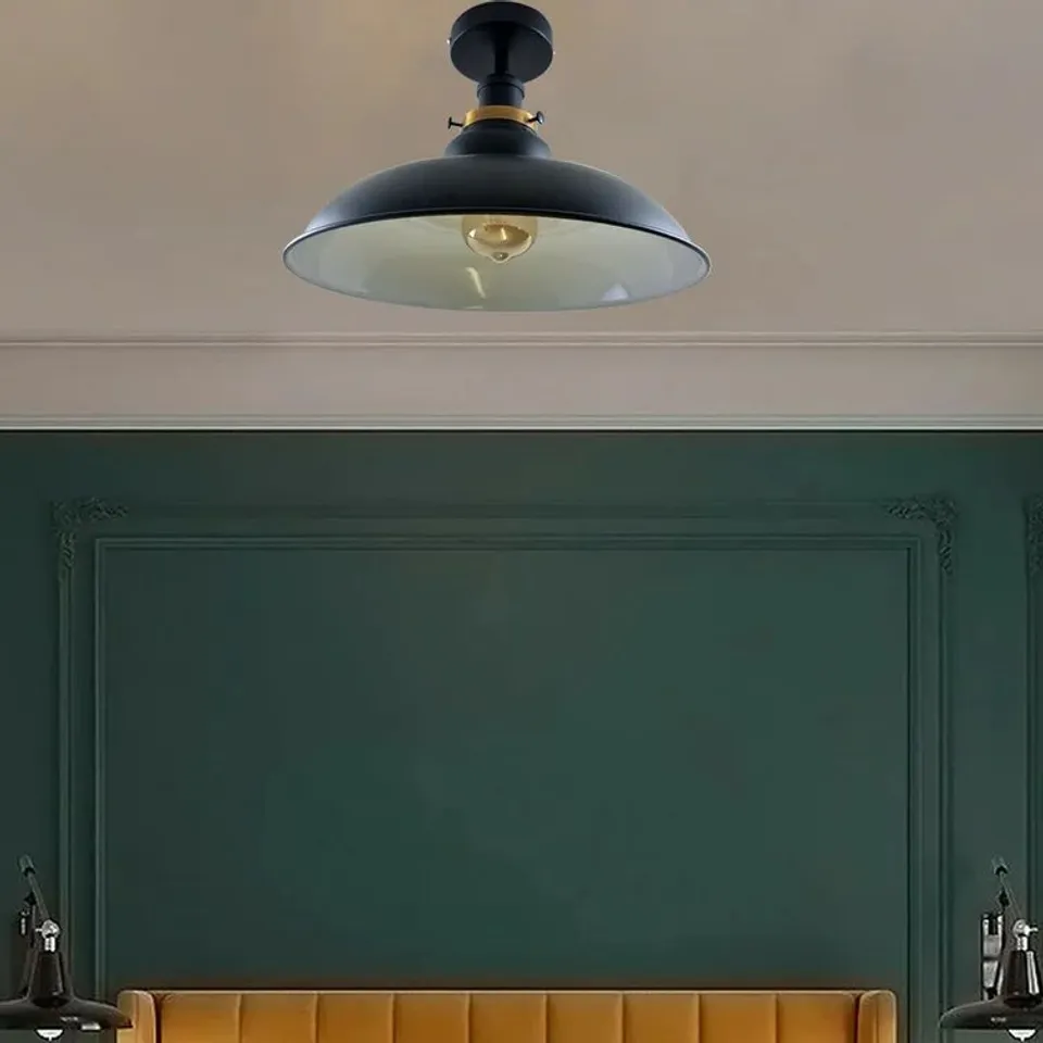 BOXED KUNZE 1-LIGHT 32CM SEMI FLUSH MOUNT 
