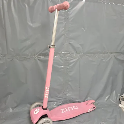 ZINC 3 WHEEL SCOOTER IN PINK - COLLECTION ONLY