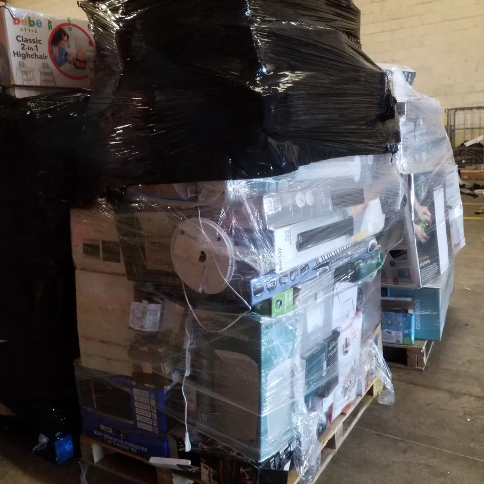 PALLET CONTAINING ASSORTED ELECTRICAL RETURNS INCLUDING DEHUMIDIFIER, TOWER FAN & AIR FRYER