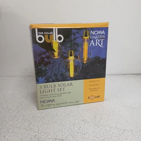 NOMA GARDEN ART 3-BULB SOLAR LIGHT SET – OUTDOOR GARDEN LIGHTING