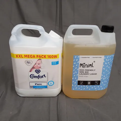 SET OF 2 WASHING MACHINE LIQUIDS TO INCLUDE COMFORT PURE AND NON-BIO LAUNDRY LIQUID - COLLECTION ONLY