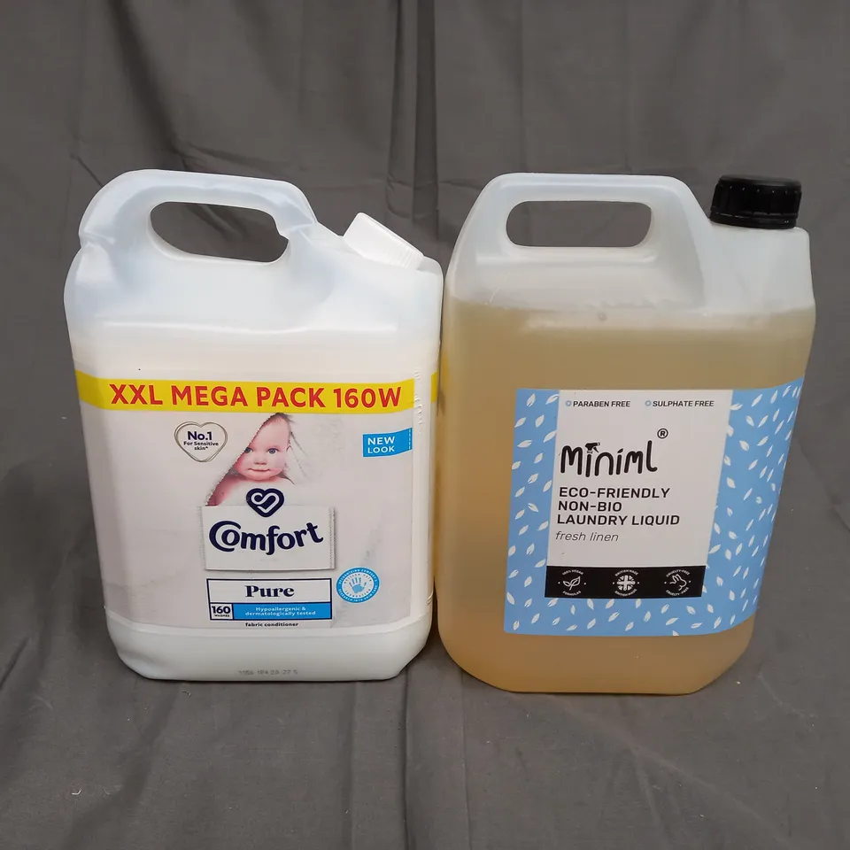 SET OF 2 WASHING MACHINE LIQUIDS TO INCLUDE COMFORT PURE AND NON-BIO LAUNDRY LIQUID - COLLECTION ONLY 