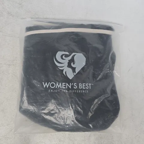 BAGGED WOMEN'S BEST COMFORT LIGHTWEIGHT CONTRAST JOGGERS IN BLACK SIZE LARGE