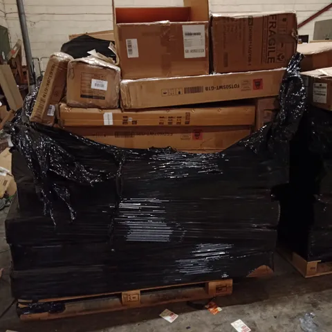 PALLET OF ASSORTED HOUSEHOLD PRODUCTS AND ITEMS TO INCLUDE; ELECTRIC TOOTHBRUSHES,BAR STOOLS,SHOE CABINET,HAMMOCK