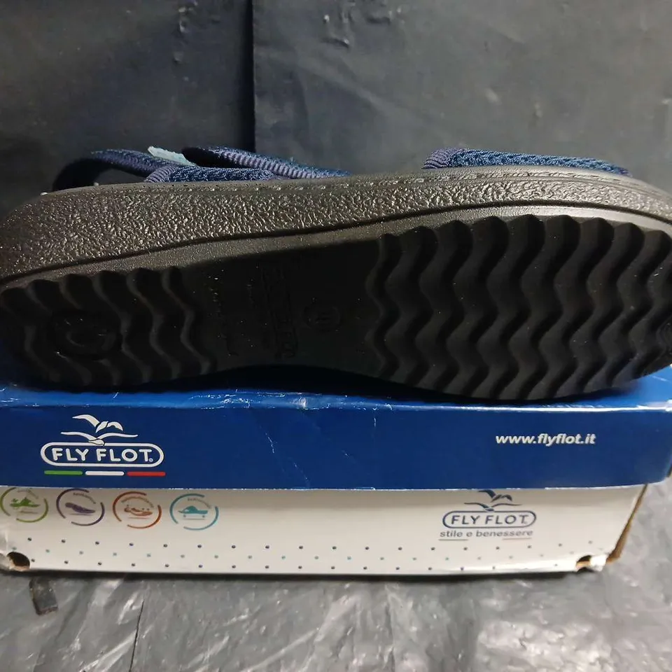 FLY FLOT NAVY MESH SANDALS - UK SIZE 7