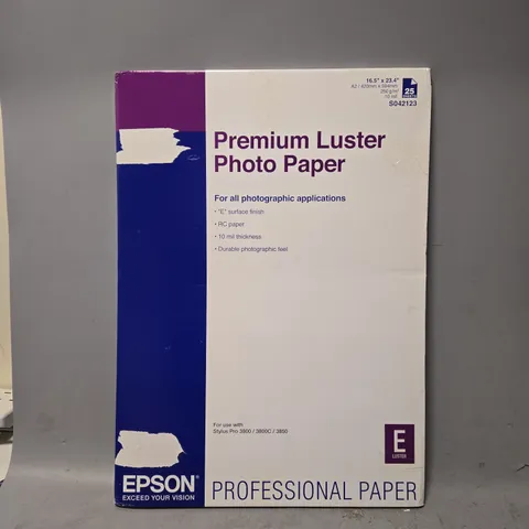 SEALED EPSON C13S042123 PREMIUM LUSTER PHOTO PAPER - 250GSM (A2 / 25 SHEETS)