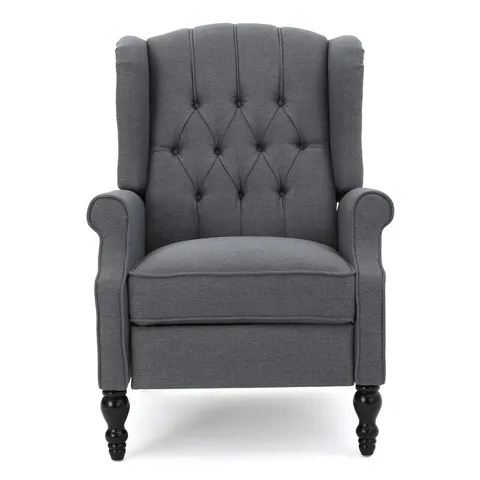 ALBERTINE MANUAL RECLINER CHARCOAL UPHOLSTERY