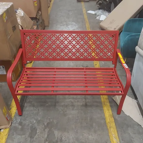 GRANDPATIO IRON GARDEN BENCH - RED