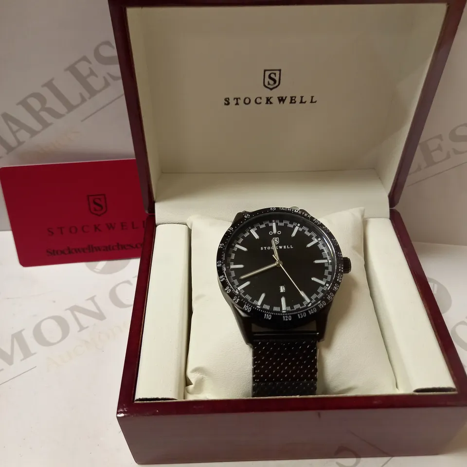 STOCKWELL AUTOMATIC TACHYMETER MESH STRAP WRISTWATCH  RRP £650