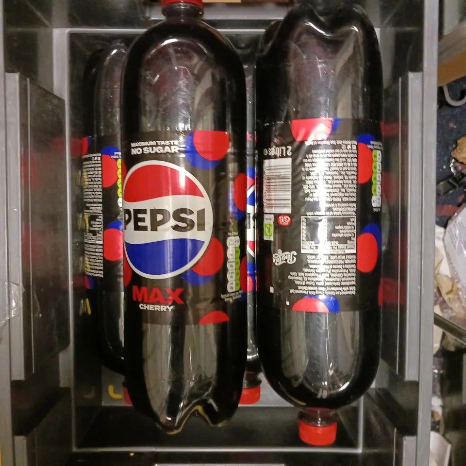 4 X PEPSI MAX CHERRY BOTTLES - 2L