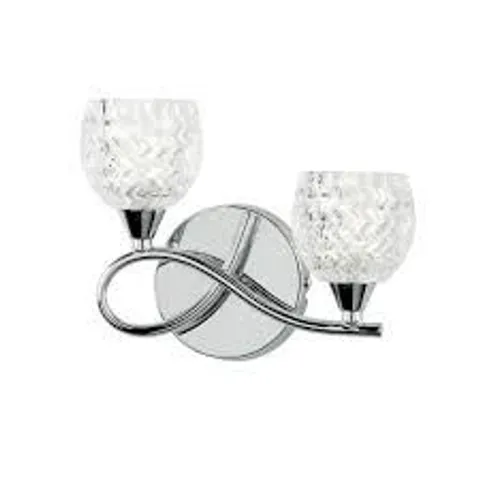 BOXED LUMINOSA BOYER 2 LIGHT INDOOR WALL LIGHT CHROME, G9