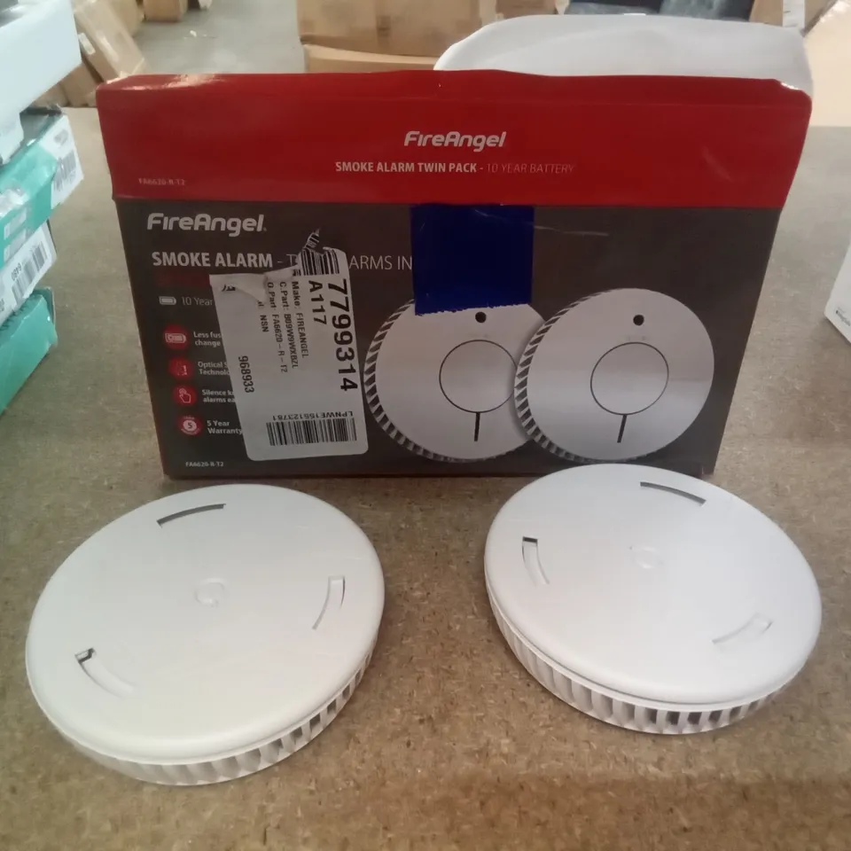 BOXED FIREANGEL 2 SMOKE ALARMS 