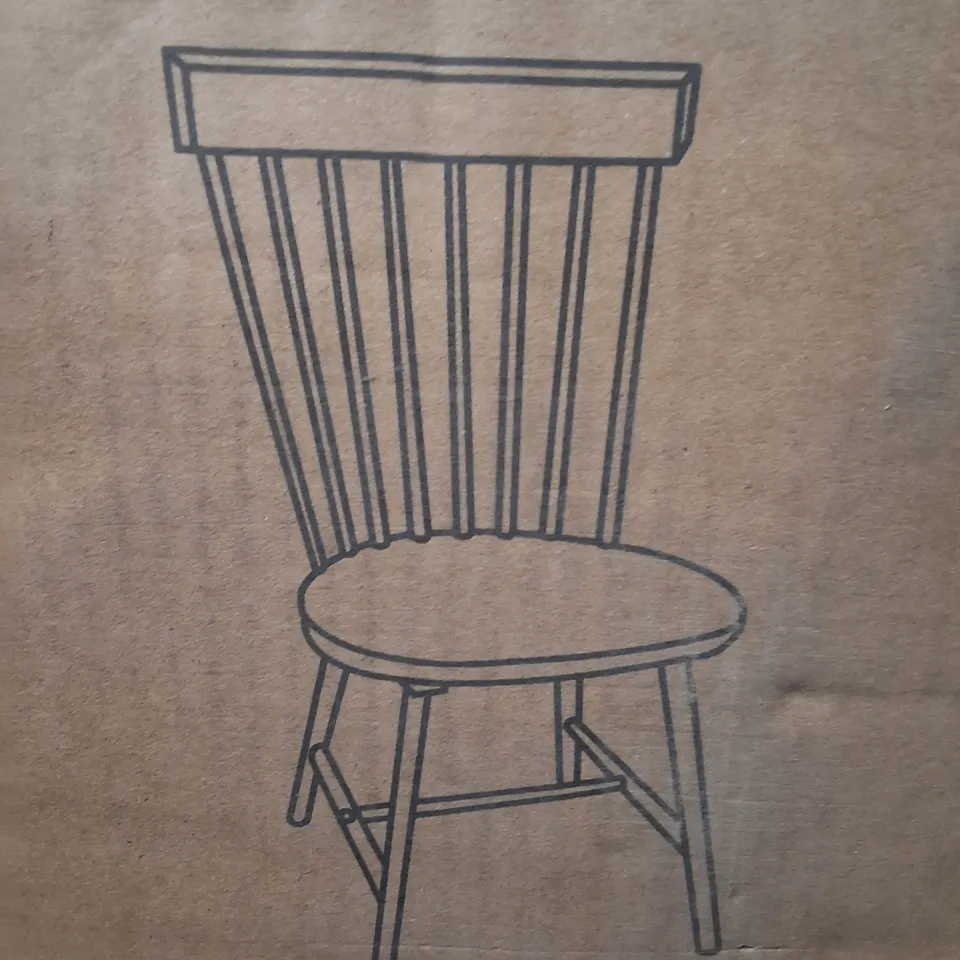 SET OF 4 BLACK WOODEN DINING CHAIRS