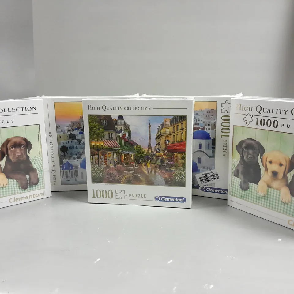 5 SEALED CLEMNTONI 1000 PIECE PUZZLES