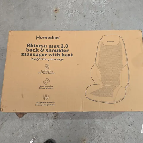 HOMEDICS SHIATSU MAX 2.0 BACK & SHOULDER MASSAGER WITH HEAT – BOXED