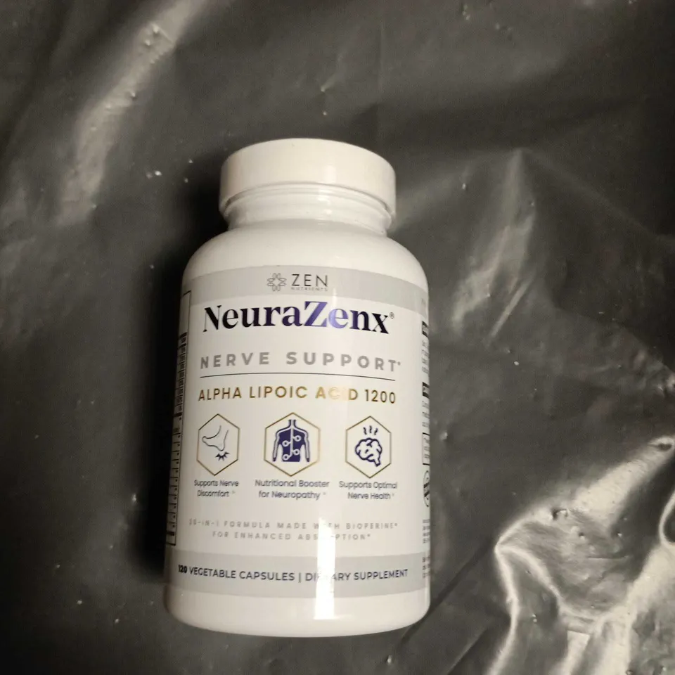 NEURAZENX NERVE SUPPORT ALPHA LIPOIC ACID 1200 DIETARY SUPPLEMENT