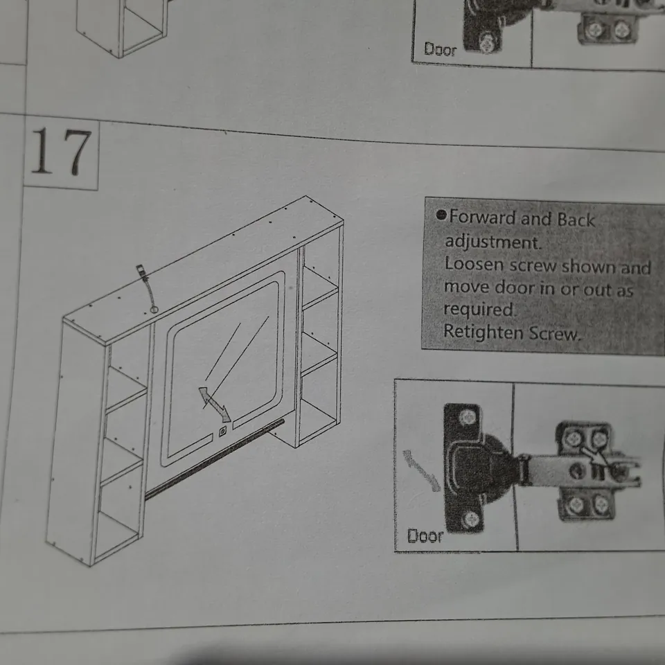 BOXED WHITE CABINET WITH MIRROR (1 BOX)