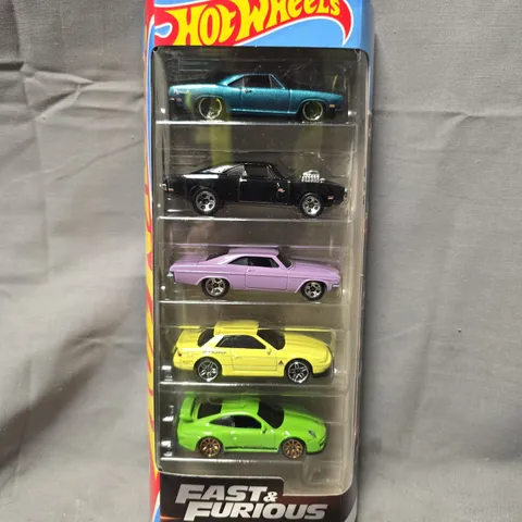 BOXED HOT WHEELS FAST & FURIOUS 5-CAR DIE-CAST SET