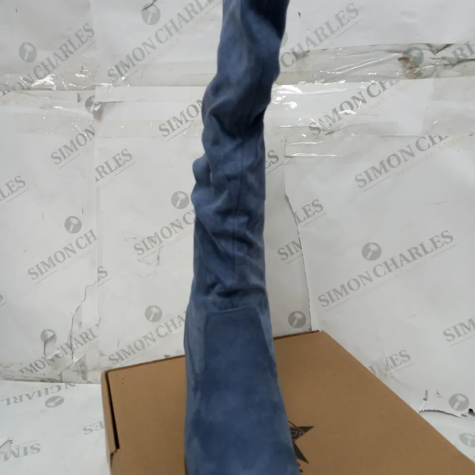 BOXED JOE BROWNS BLUE HEELED HIGH BOOTS - UK SIZE7