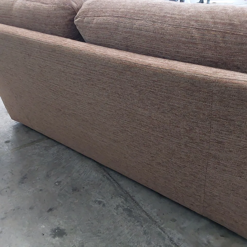 QUALITY BRITISH DESIGNER G PLAN TAYLOR THREE SEATER SOFA VICTORIA GINGER FABRIC