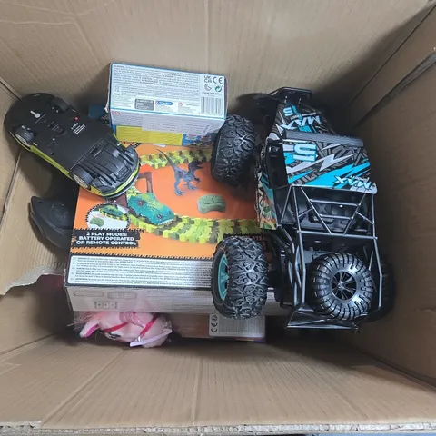 LARGE BOX OF ASSORTED TOYS AND GAMES