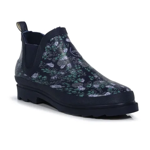 BRAND NEW REGATTA WOMENS HARPER COSY ANKLE WELLIES IN NAVY FLORAL SIZE UK 5