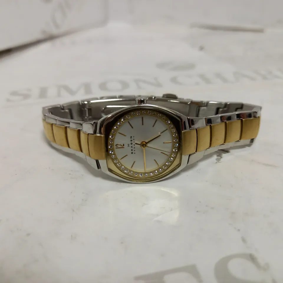 SKAGEN TWO TONE BRACELET STRAP WATCH