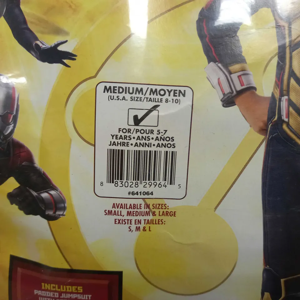 BOX OF APPROX 12 ANTMAN AND THE WASP CHILD COSTUMES - THE WASP SIZE M