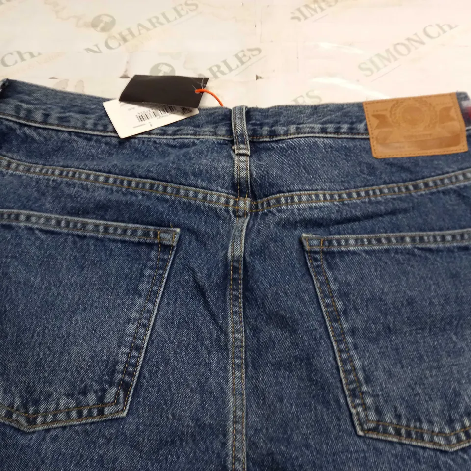 SUPERDRY HIGH RISE STRAIGHT BLUE JEANS - 32/30