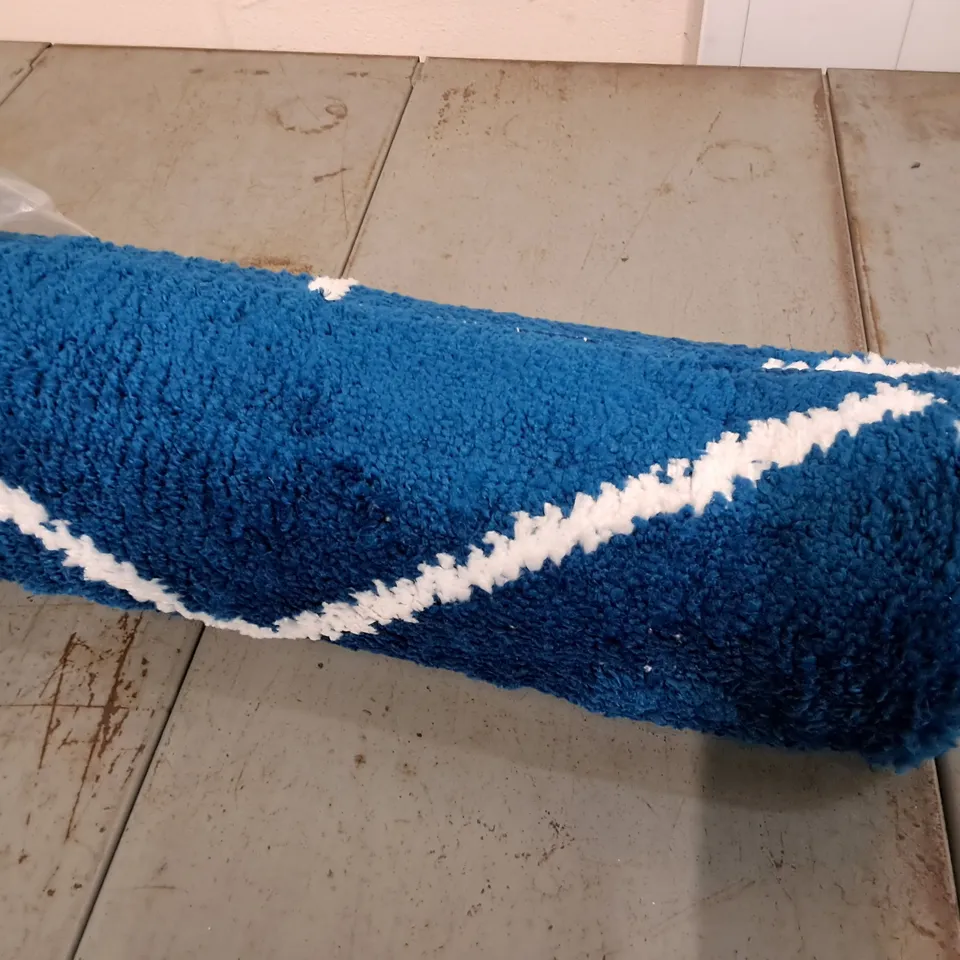 BRAND NEW PACO KAUNAS RUG IN BLUE - 80X150CM