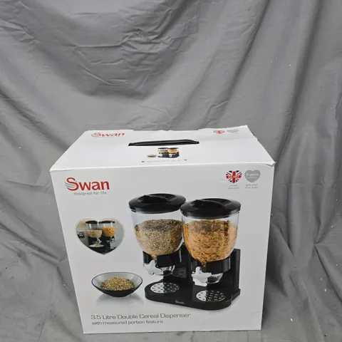 SWAN 3.5 LITRE DOUBLE CEREAL DISPENSER WITH MEASURED PORTION FEATURE – BOXED
