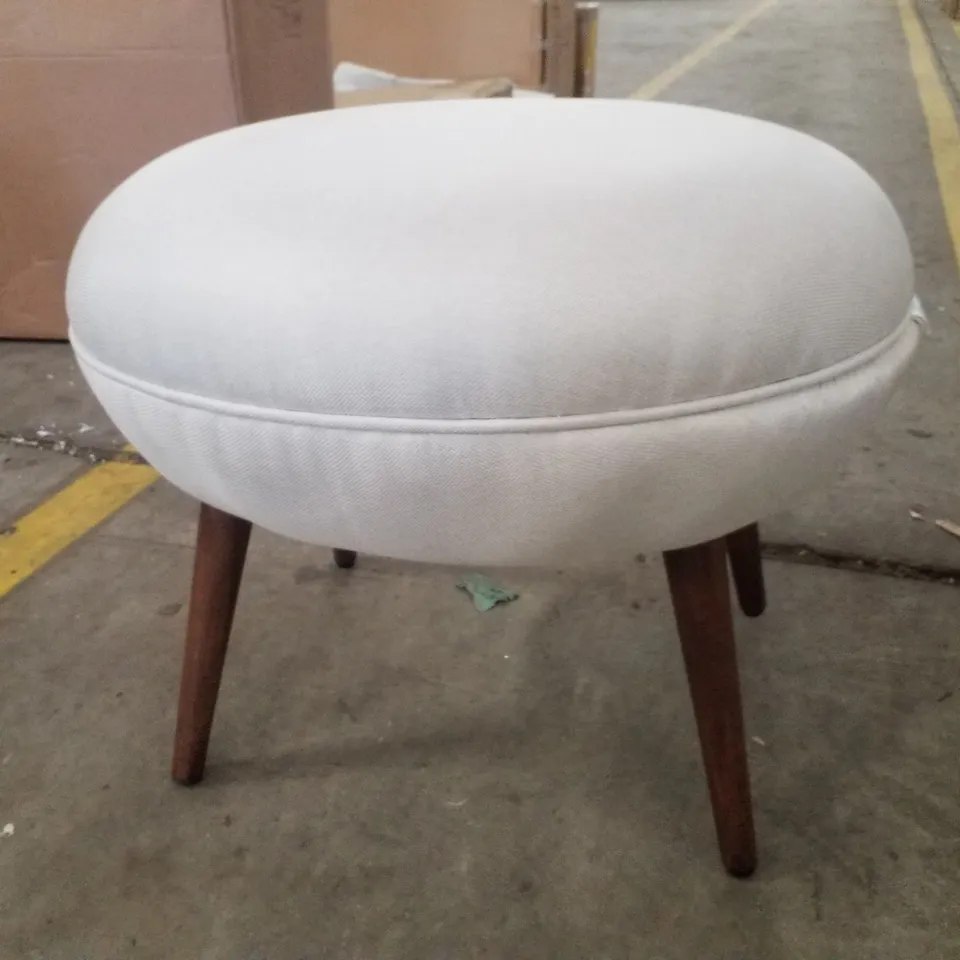 FLEMMING 54CM WIDE OVAL SOLID COLOUR FOOTSTOOL OTTOMAN