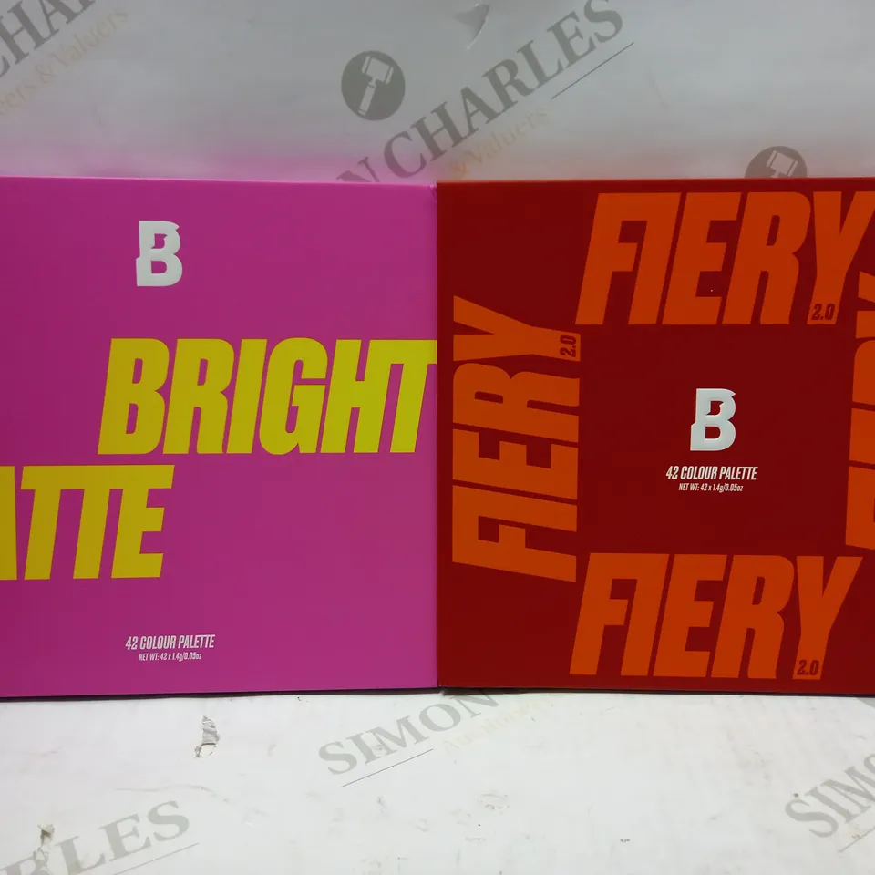 LOT OF 2 BEAUTY BAY MAKEUP PALETTES TO INCLUDE BRIGHT MATTE & FIERY 2.0