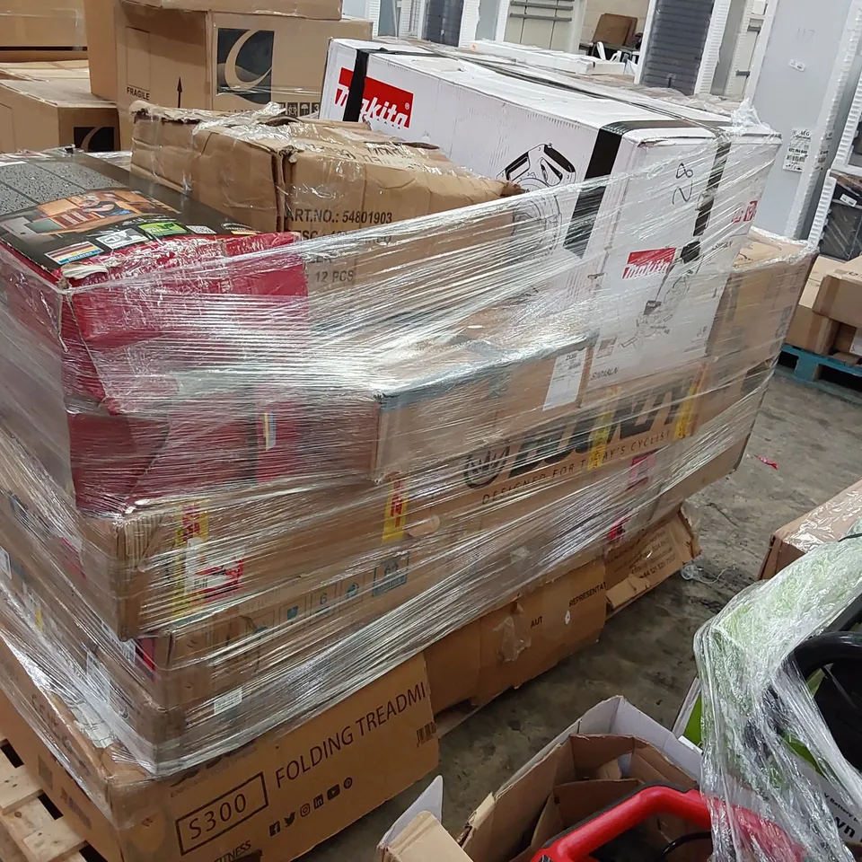 PALLET OF APPROXIMATELY 9 UNPROCESSED RAW RETURN HOUSEHOLD AND ELECTRICAL GOODS TO INCLUDE;