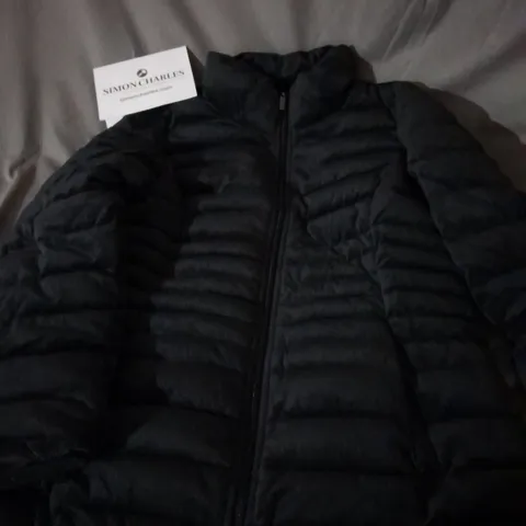 CENTIGRADE VELVET PUFFER JACKET IN BLACK SIZE M