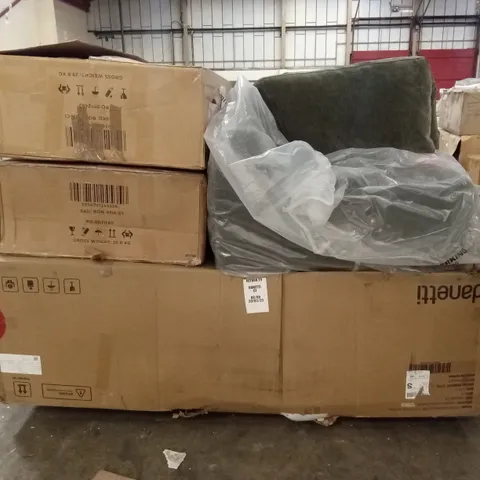 PALLET OF ASSORTED INCOMPLETE DANETTI FURNITURE PARTS AND PIECES 