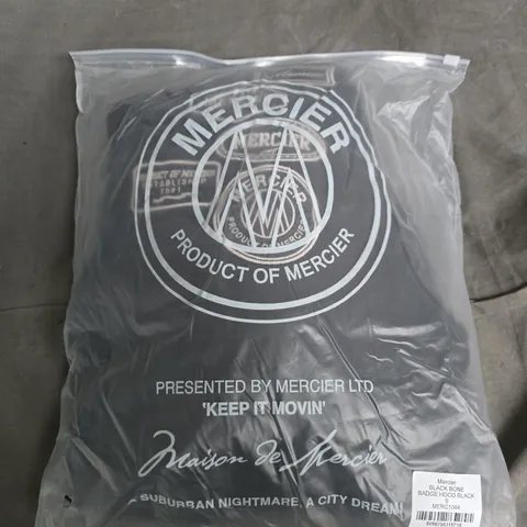 BAGGED MERCIER BLACK BONE BADGE HOOD - SMALL