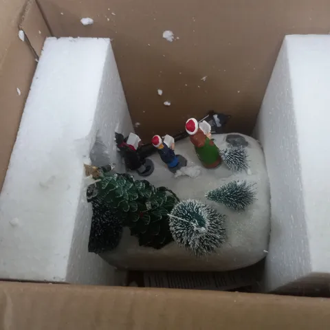 DESIGNER FESTIVE LED CHRISTMAS SCENE WITH MUSIC