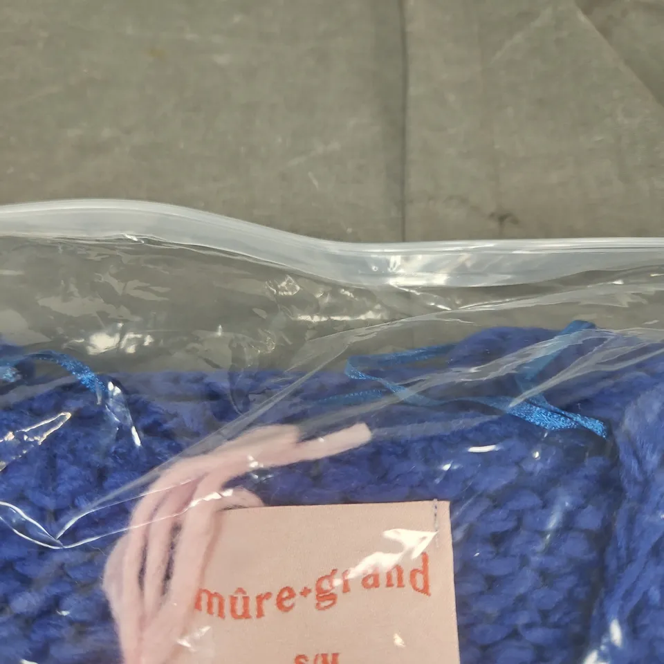 NEW YORK PUFF CARDIGAN – SIZE S/M, BLUE KNIT