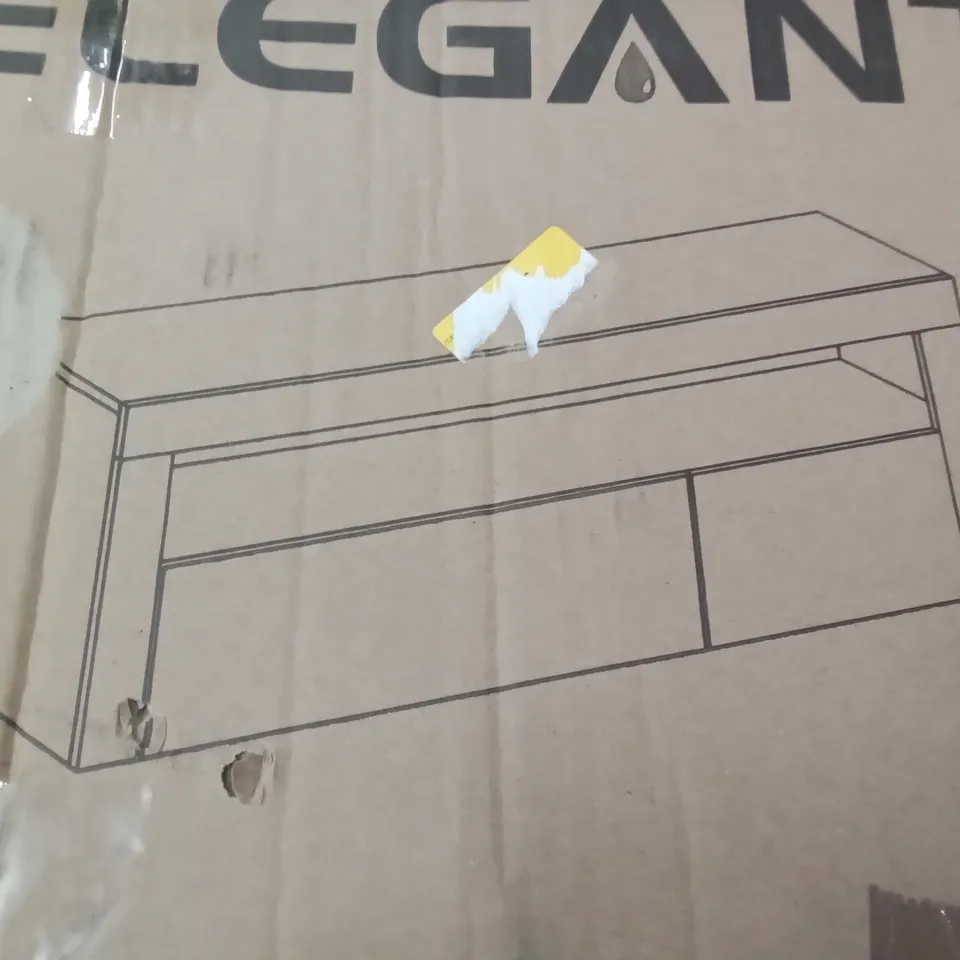 BOXED ELEGANT BLACK TV STAND