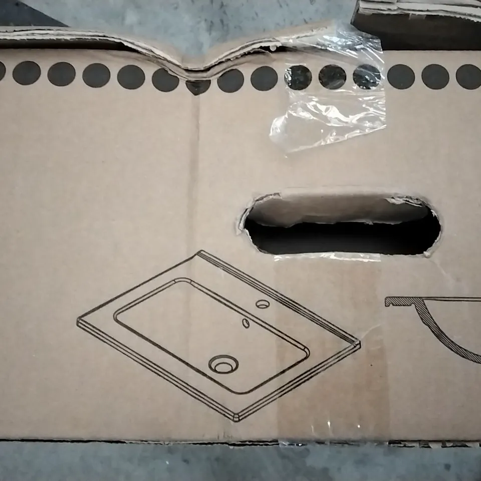 BOXED ARUNA CERAMIC BASIN 60CM WHITE