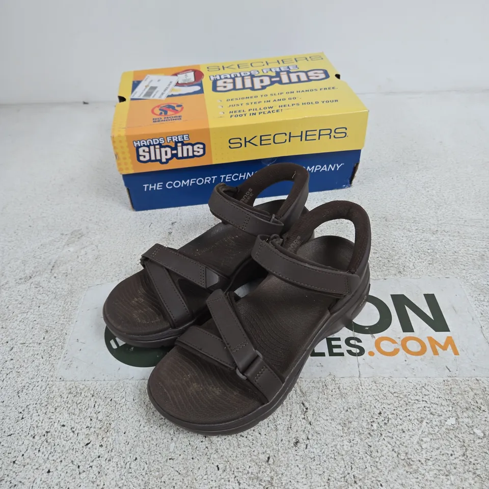 SKECHERS SLIP-INS HANDS FREE SANDALS – BROWN UK 3