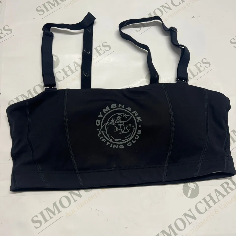 GYMSHARK SPORTS BRA IN BLACK SIZE S