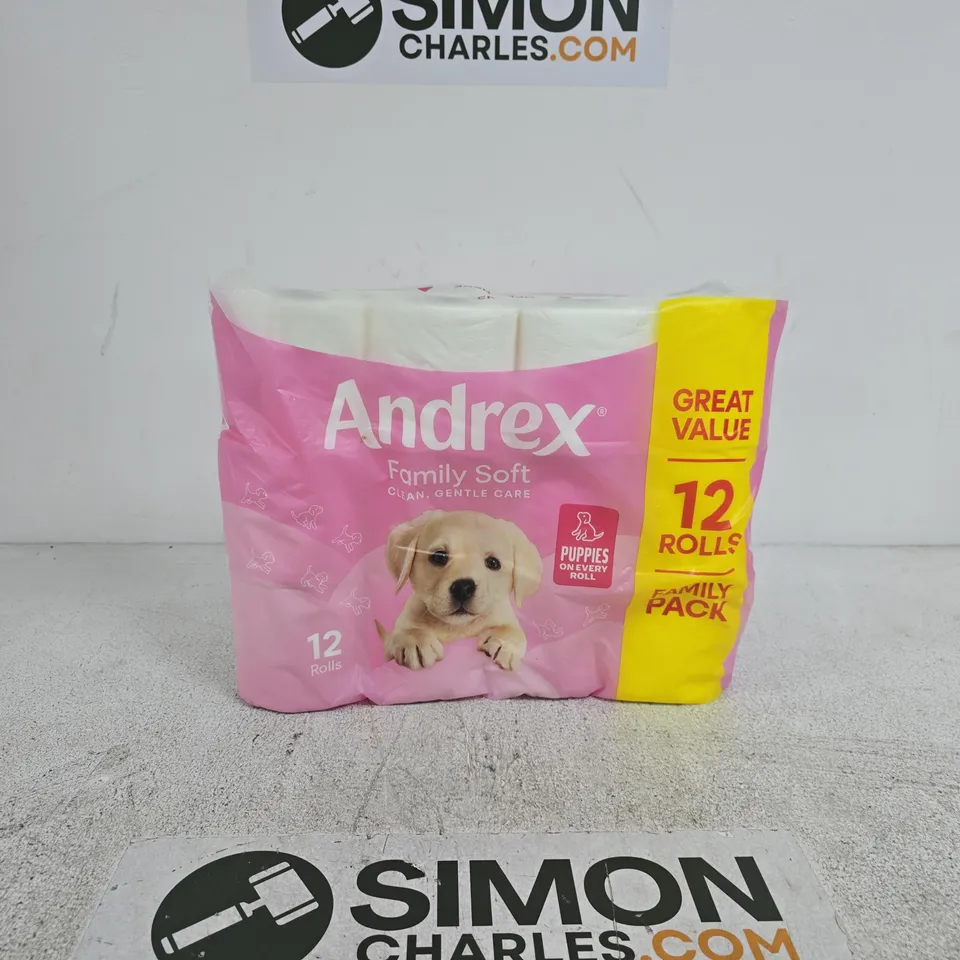 ANDREX FAMILY SOFT TOILET TISSUE – 12 ROLLS FAMILY PACK