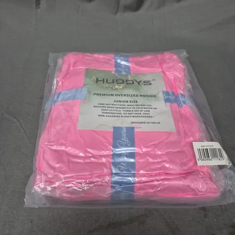 SEALED HUDDYS OVERSIZED HOODIE IN HOT PINK JUNIOR SIZE