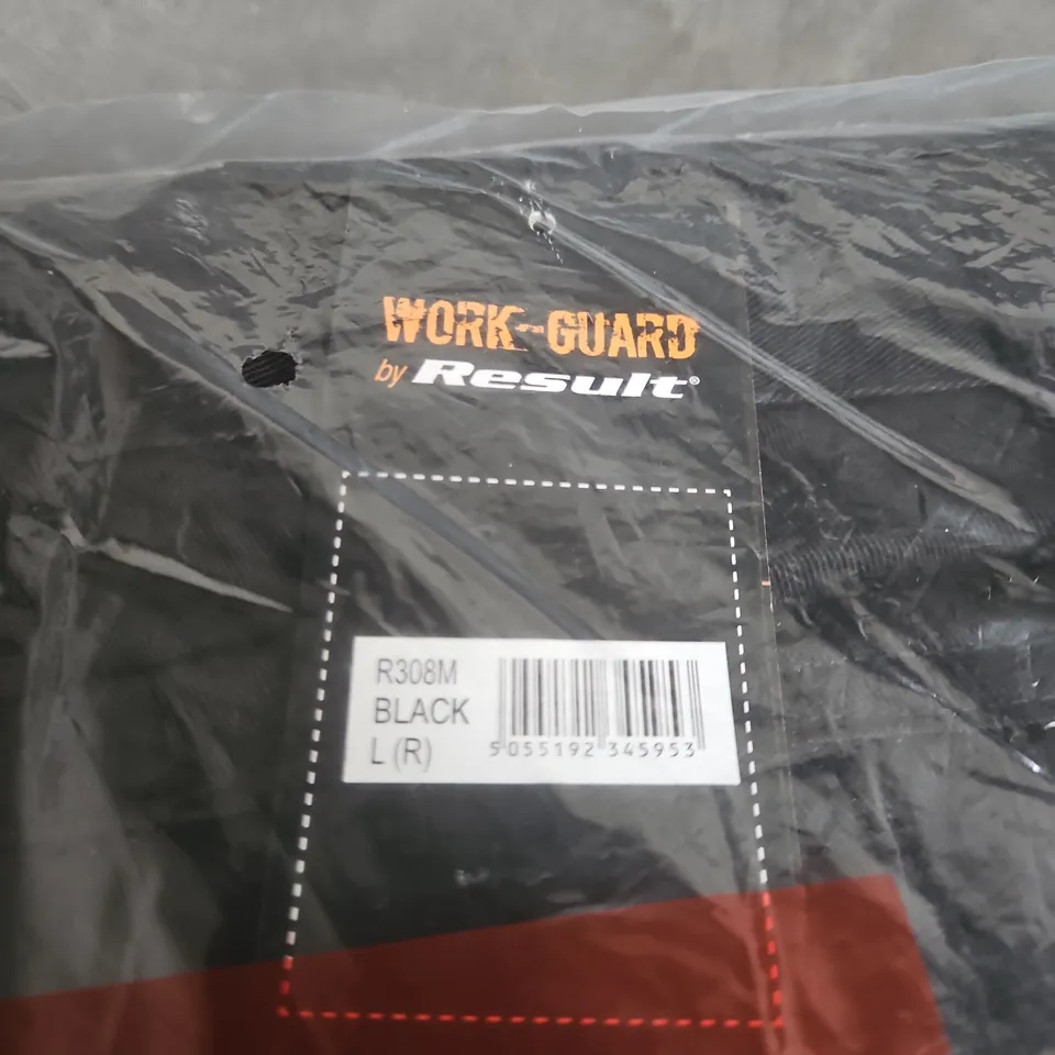WORK GUARD BY RESULT R308M WORK TROUSERS  – BLACK, SIZE L 