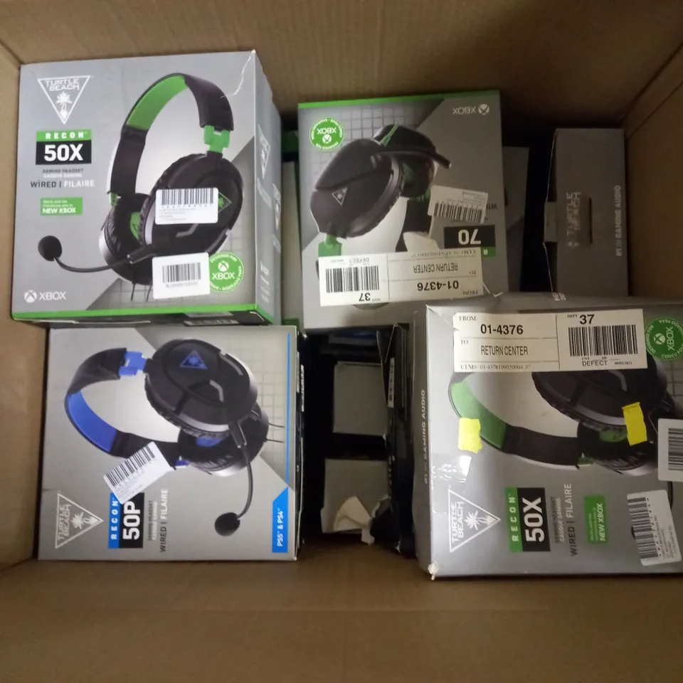 APPROXIMATELY 16 TURTLE BEACH HEADSETS TO INCLUDE RECON 50P, RECON 70, RECON 50X, ETC